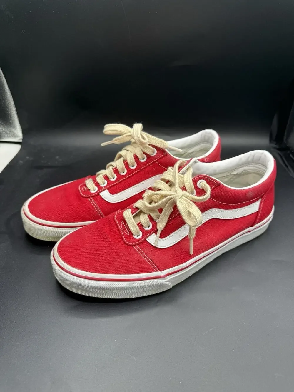 Vans Old Skool Red/White Canvas Skate Shoes Men’s Size 10 Used